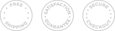 Free Shipping, Satisfaction Guarantee, Secure Checkout badges